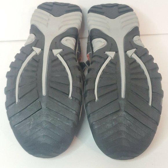 KingSize Men’s Street Sport Sand Sandals Size 15M Orange Black Hook and Loop - Picture 8 of 9